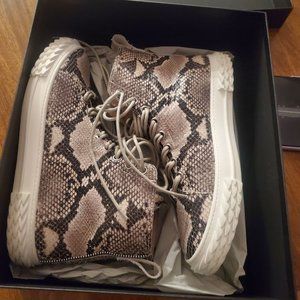 Giuseppe zanotti snakeskin high top shoes